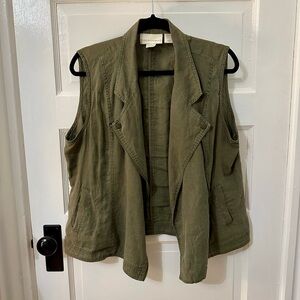 Cynthia Rowley Olive Green Sleeveless Vest